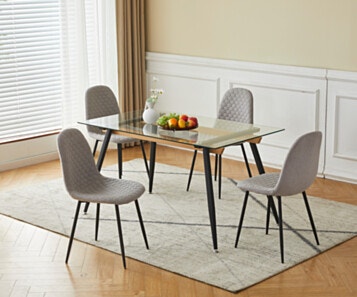 Blanka Set - Dining Nook Table with 4 Chairs