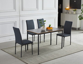 Nika Set - Dining Nook Table with 4 Chairs