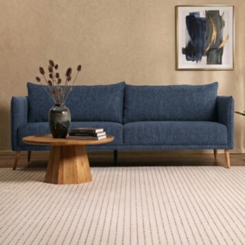 Sofa COLSON Width 220cm in Blue