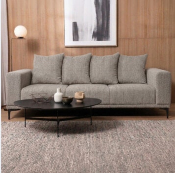 Sofa HARRY Width 240cm in Gray Light