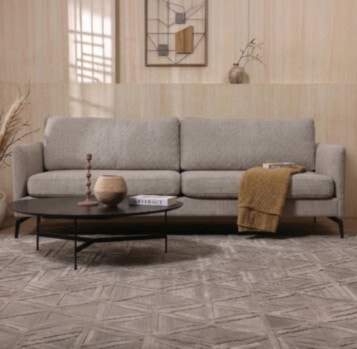 Sofa MASON Width 240cm in Gray Light