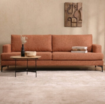Sofa HARLEY Width 200cm in Orange
