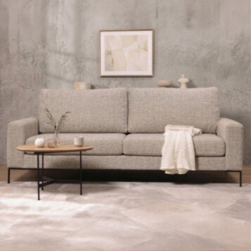 Sofa HUDSON Width 240cm in Gray Light