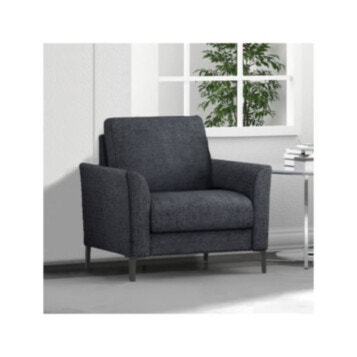 Armchair Designer Fabric Soho Shade Gray Dark