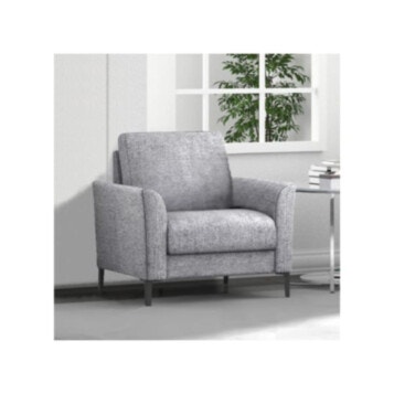 Armchair Designer Fabric Soho Shade Gray Light