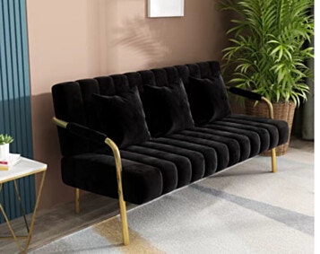 Armchair 3 Seater Width 1.5 Meter RSM-1068 Shade Black