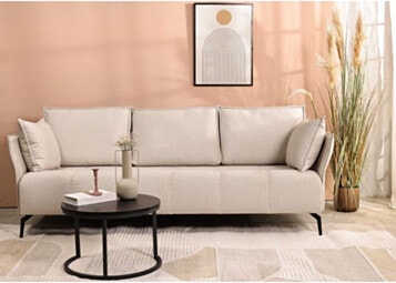 Sofa 3 Seater 190cm in Beige WING