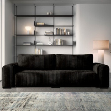 Sofa 3 Seater EVEREST in Black