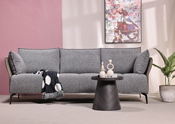 Sofa 3 Seater 160cm in Gray Dark WING