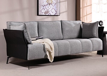 Sofa 3 Seater 230cm in Gray WING