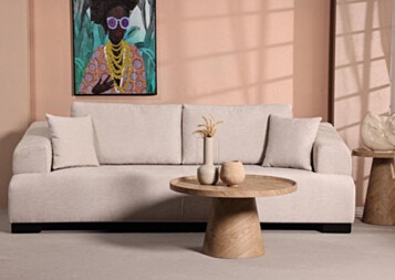 Sofa 3 Seater 240cm in Stone NEO