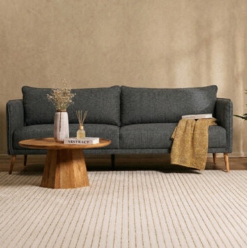Sofa COLSON Width 300cm in Gray Dark