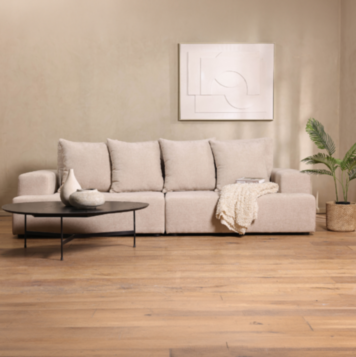 Sofa HUNTER Width 300cm in Gray Light