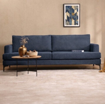 Sofa HARLEY Width 280cm in Blue
