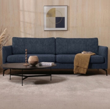 Sofa MASON Width 260cm in Blue