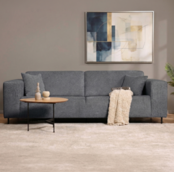 Sofa JOHNSON Width 280cm in Gray Dark