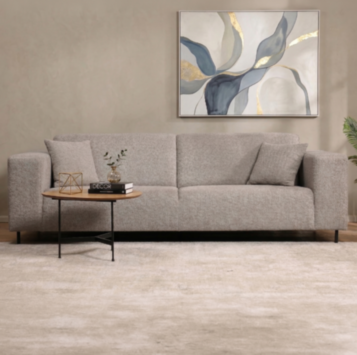 Sofa JOHNSON Width 300cm in Gray Light