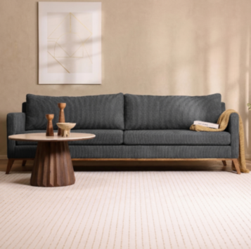 Sofa GORDON Width 300cm in Gray Dark