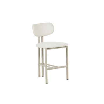 Set of 2 Chairs Bar 6123 by Step Up White