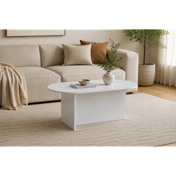 Table Living Room Oval 5238 White