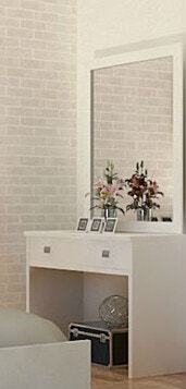 Nightstand MAY Including Mirror in White