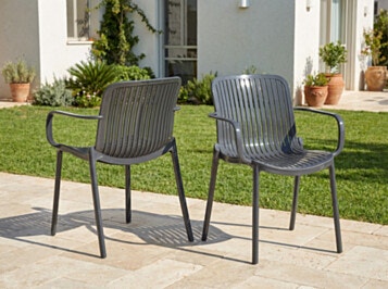Grey Stripe Chair Designer