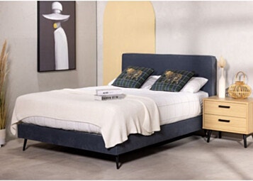 AMORE Bed Double 190140cm Gray Dark