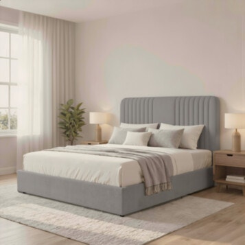 Bed and a Half Upholstered MEITAR 120X190 Gray