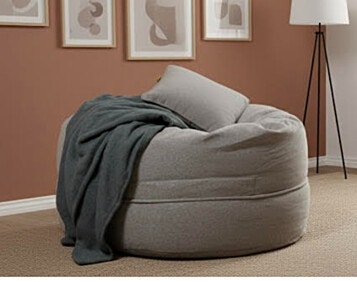 Pouf Matera in Gray Light