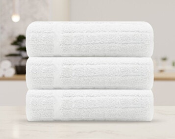 Set 4 Towels Unit 68x128 White