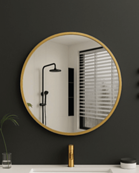 Mirror Round 80cm Frame Gold Forum