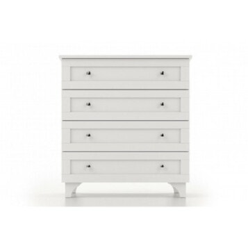Nightstand Storage 4 Drawers Side Shade White