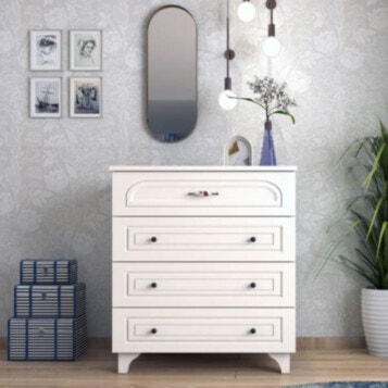 Olympos Nightstand Storage 4 Drawers