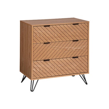 HomeTown Nightstand Storage 3 Drawers Wood