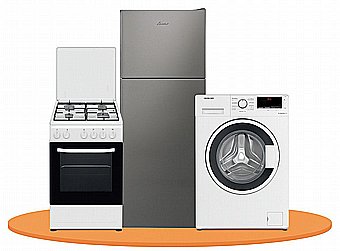 Package Compact Apartment: 400L Fridge + Narrow Cooker + 6kg Washer