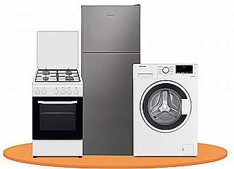 Package Upgraded: Large Fridge + Cooker + Washer 7 kg