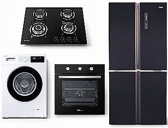 Package Family: Haier 547L Fridge + Oven + Samsung Washer + Cooktop