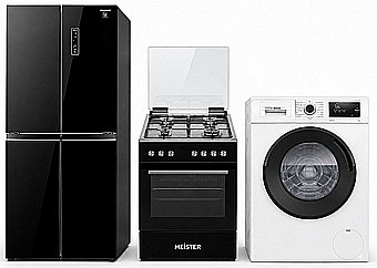 Package Starter 400: Sharp Fridge + Meister Cooker + Bosch Washer