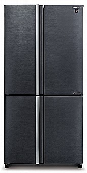 Refrigerator Sharp 4 Door Stainless Steel Smudge-Proof Mehadrin 600 L Gross SJ-8950-DS