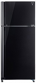 Refrigerator Sharp Top Freezer Finish Glass Black SJ-5878-BK