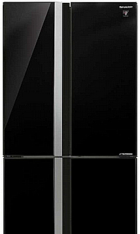 Refrigerator Sharp 4 Door Finish Glass Black 611 L SJ-R8841BK
