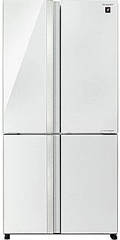 Refrigerator Sharp 4 Door Finish Glass White 611 L SJ-R8841WH