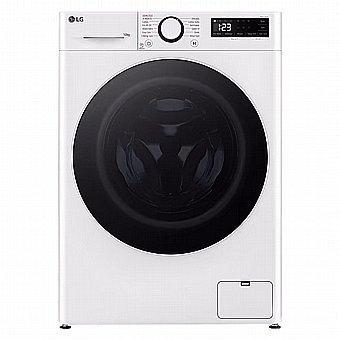 Washing Machine Front-Load 10 kg LG WF10114WBW Black Door Silver Ring