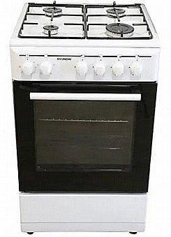 Combined Gas Cooker Narrow 4 Burners Eco Euro HAO-5560 White