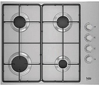 Gas Cooktop Beko 4 Burners Stainless Steel HIGG64124SX