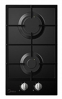Gas Cooktop Domino Midea 2 Burners 30G20MA060-GFN Glass Black