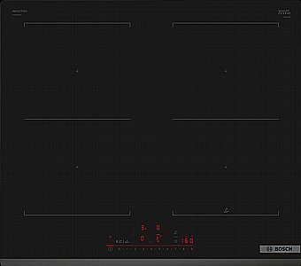 Induction Cooktop Bosch with CombiZone Serie 6 PVQ631HC1E