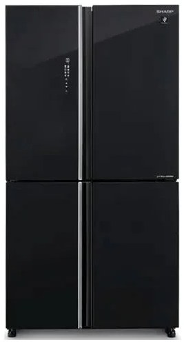 Refrigerator Sharp 4 Door Finish Glass Black 532 L SJ-8590BK