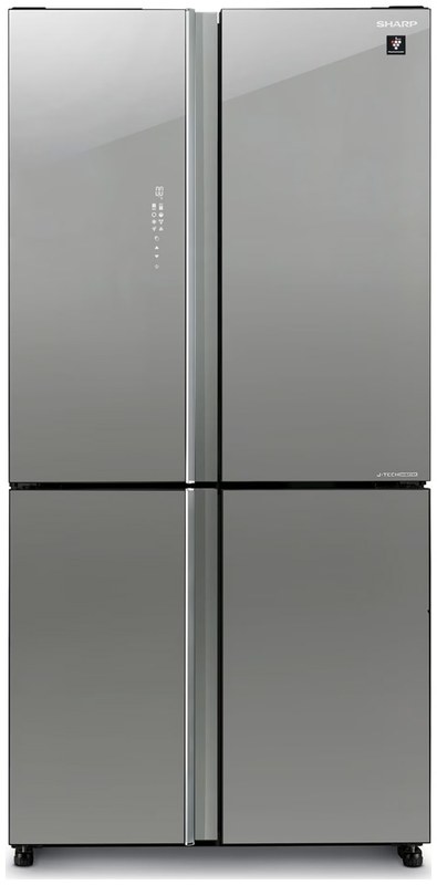 Refrigerator Sharp 4 Door Finish Glass Silver SJ-8960BS