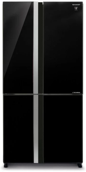 Refrigerator Sharp 4 Door Mehadrin Finish Glass Black 611 L SJ-8942-BK Ice Maker